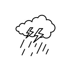 Rainy weather icon Vector logo set flat