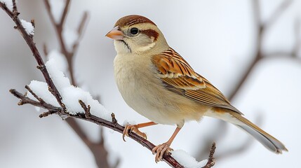 Fototapeta premium Isolated Sparrow white background