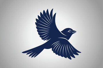 Warbler bird silhouette Vector illustrations