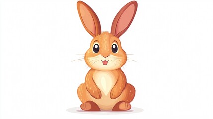 Obraz premium Adorable Kawaii Rabbit in Perfectly Composed Wide Angle Shot