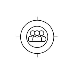 Target audience icon Vector logo set flat