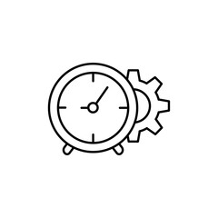 Time management icon Vector logo set flat