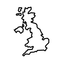 United Kingdom map icon Vector logo set flat