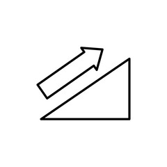 Uphill icon Vector logo set flat