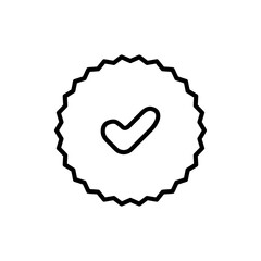 Verified badge icon Vector logo set flat
