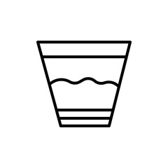 Water glass icon Vector logo set flat