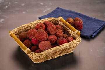 Sweet juicy tropical fruit lychee