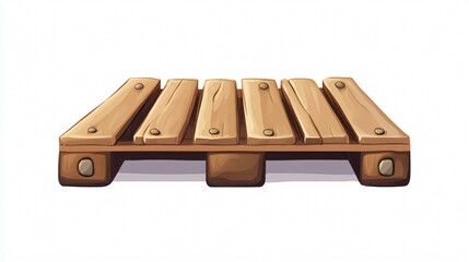 Wide Angle Wooden Pallet with Parcels Centered Composition