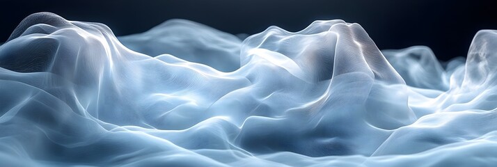 Obraz premium A clean layered effect of transparent shapes forming a soft abstract pattern.