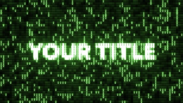 Hacker Screen Digital Distortion Title Intro