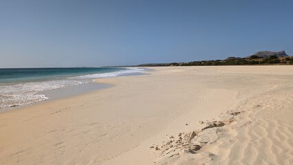 Beach Santa Monica in Bos Vista, Cabo Verde, Africa