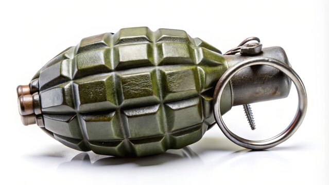 Hand Grenade on White Background