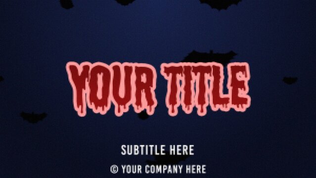 Horror 8-bit Cartoon Game Title & Text