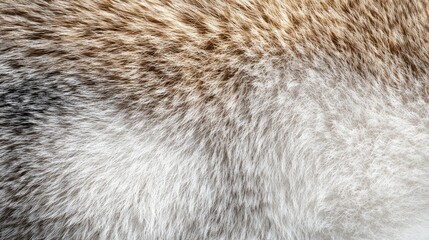 Close-up tabby cat fur texture, soft hairs, light and dark brown, white background, pet grooming