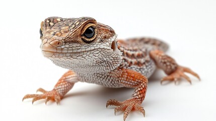 Obraz premium Isolated Lizard white background
