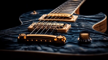 Fototapeta premium Close-up of electric guitar celebrating International Guitar Month