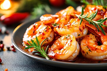 grilled shrimps breast
