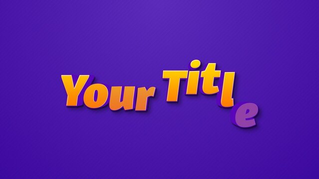 Kinetic Typography Colorful Animated Text & Title Intro