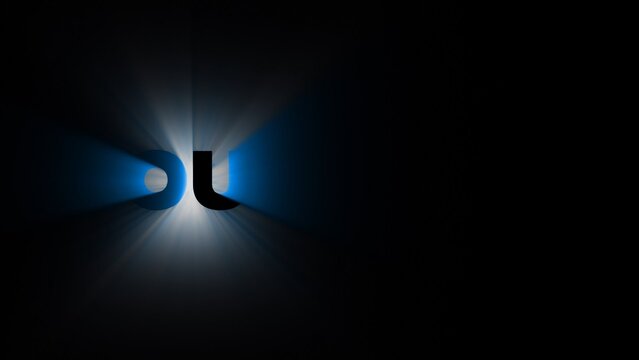 Light Rays Shining Through Text Title Intro