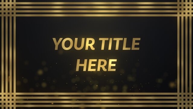 Award Winning Luxury Golden Particles Title Intro
