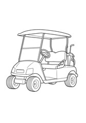 Fototapeta premium golf car sketch 