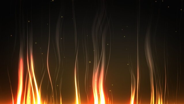 Mysterious Magical Cartoon Fire Particles Background