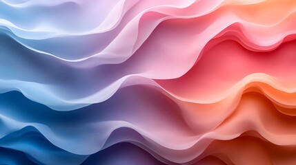 Obraz premium A design with layered pastel ovals fading softly into the white canvas.