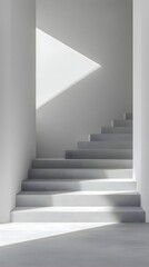 Obraz premium A diagonal line cutting across an empty white canvas, leaving most of the space untouched.