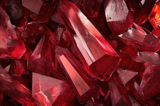 Rich crimson red maroon scarlet abstract crystalline pattern for  applications