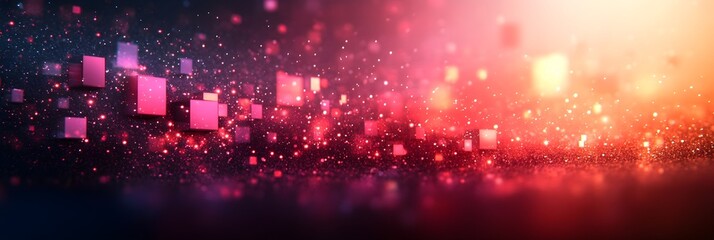Obraz premium A dynamic background of small squares cascading diagonally in subtle pinks.