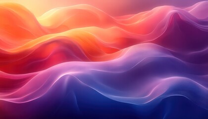 Fototapeta premium Vivid gradient waves creating a layered and dynamic visual effect