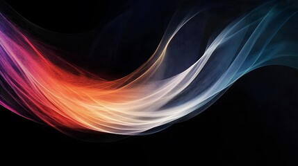 Obraz premium abstract background with lines feather on black background