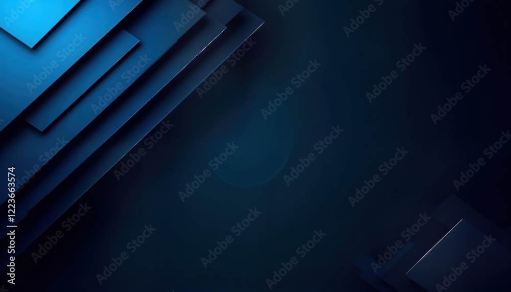 Poster dark blue abstract design for corporate use. modern, dynamic geometric shapes create professional ba