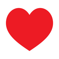 Heart icon, red heart flat icon, love icon.