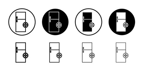 Fridge icon flat and simple set design