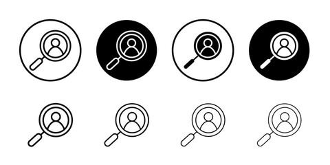 Hiring icon flat and simple set design