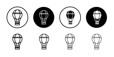 Hot air balloon icon flat and simple set design