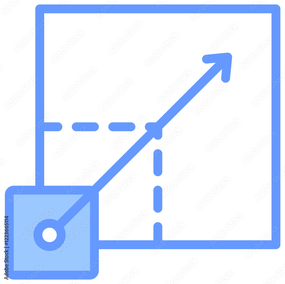 Poster Dynamic Scaling Lineal Blue Icon