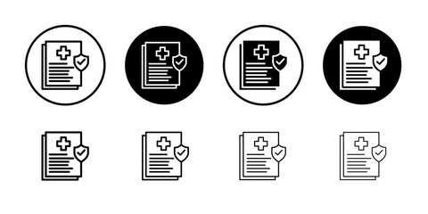 Medical insurance icon flat and simple set design