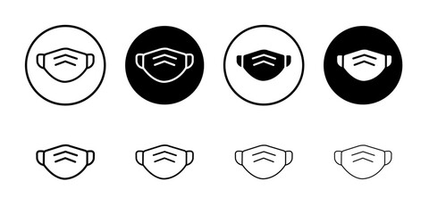 Mask icon flat and simple set design