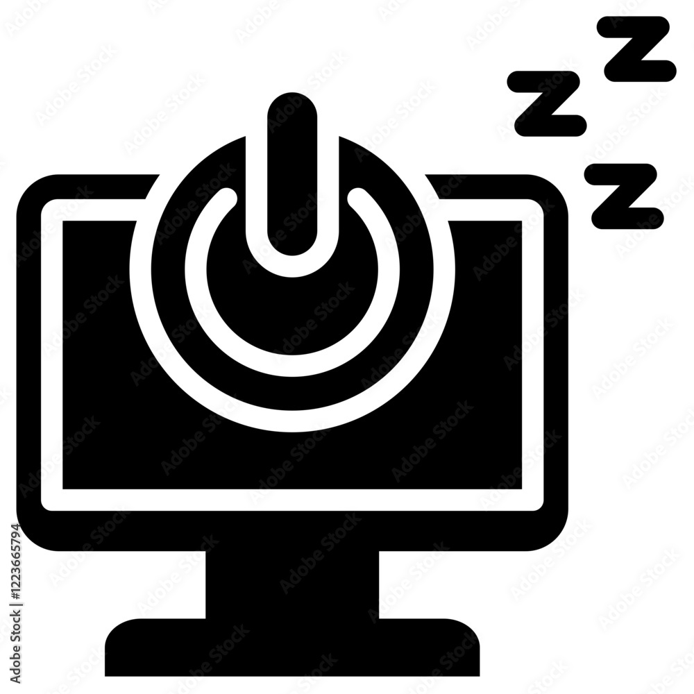 Poster hibernate mode solid black icon