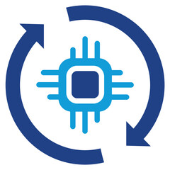 Efficient Processor Dual Tone Icon