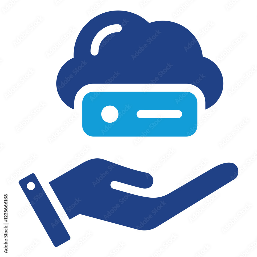 Poster virtualization saving dual tone icon