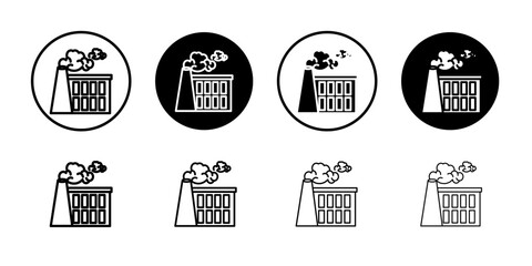 Pollution icon flat and simple set design