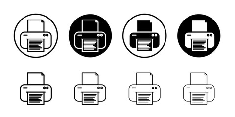 Print icon flat and simple set design