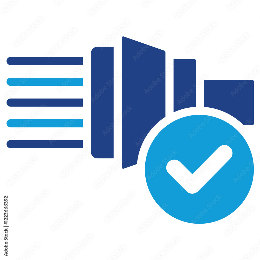 Poster efficient cabling dual tone icon