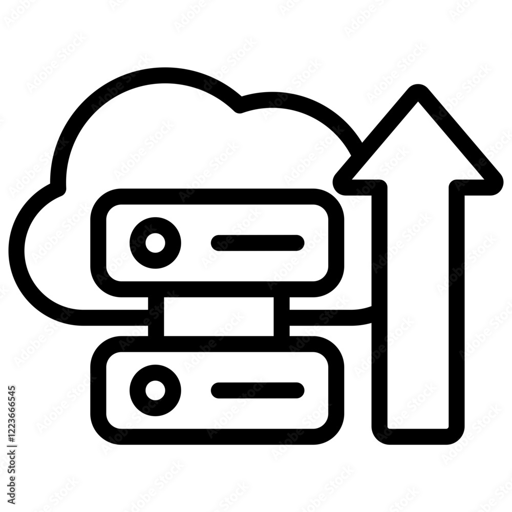 Poster optimized storage outline icon