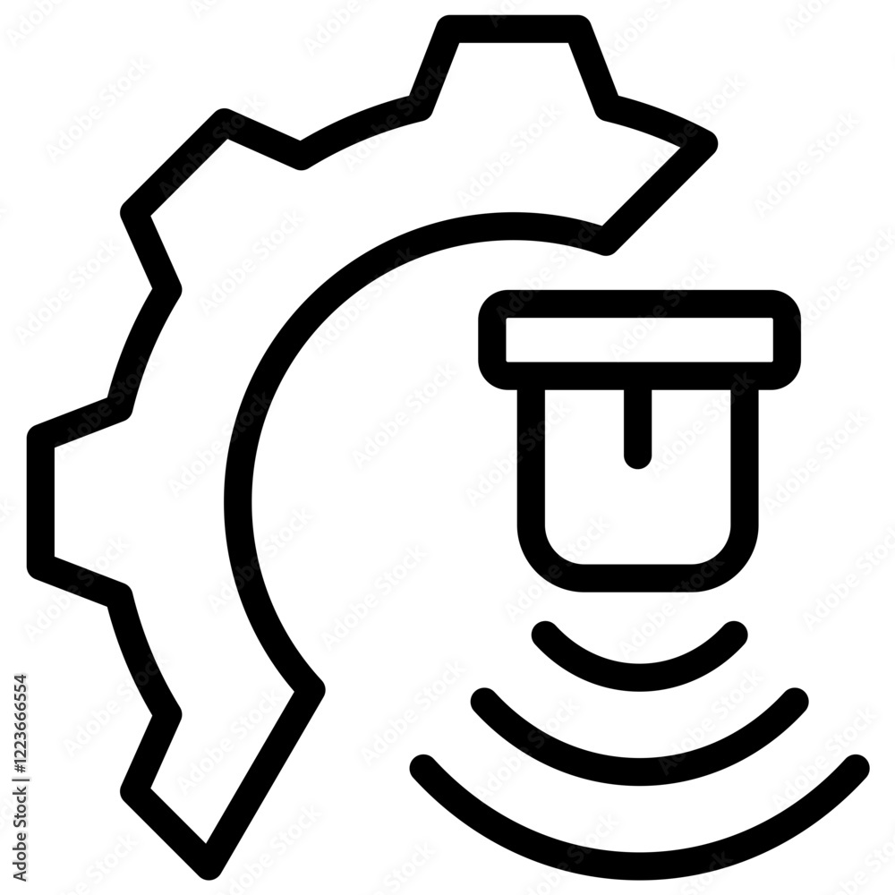 Aufkleber Efficient Sensor Outline Icon
