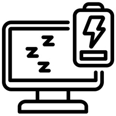 Deep Sleep Outline Icon