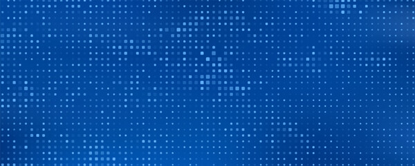 Abstract digital blue square particles background for business, finance, research, tech and science